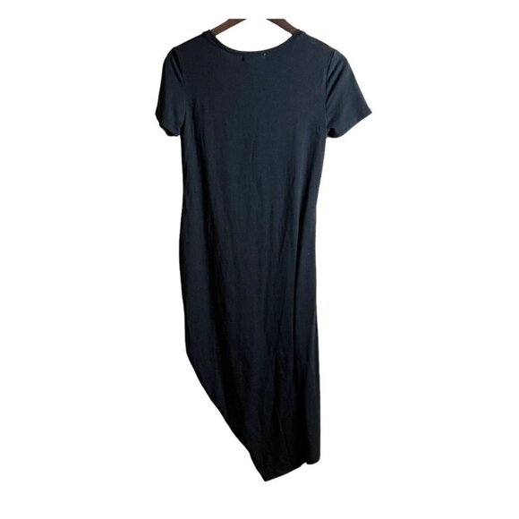 Treasure & Bond Side Ruched Body Con Midi Dress in Black - Picture 3 of 7